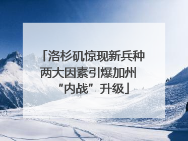 洛杉矶惊现新兵种 两大因素引爆加州“内战”升级