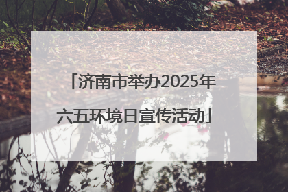 济南市举办2025年六五环境日宣传活动