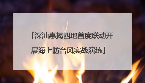 深汕惠揭四地首度联动开展海上防台风实战演练