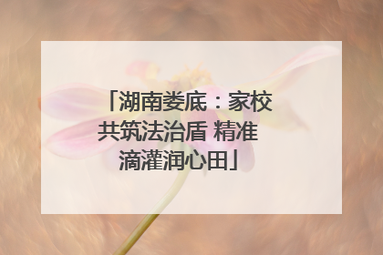 湖南娄底：家校共筑法治盾 精准滴灌润心田