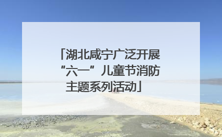 湖北咸宁广泛开展“六一”儿童节消防主题系列活动