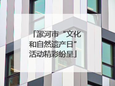 漯河市“文化和自然遗产日”活动精彩纷呈