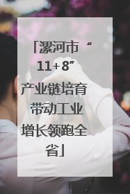 漯河市“11+8”产业链培育 带动工业增长领跑全省