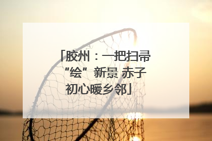 胶州：一把扫帚“绘”新景 赤子初心暖乡邻
