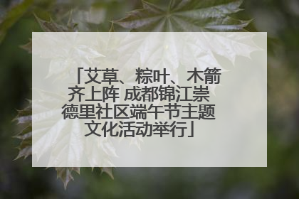 艾草、粽叶、木箭齐上阵 成都锦江崇德里社区端午节主题文化活动举行