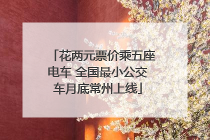 花两元票价乘五座电车 全国最小公交车月底常州上线