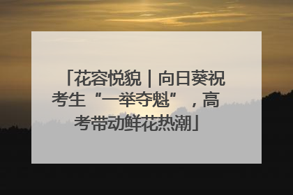 花容悦貌｜向日葵祝考生“一举夺魁”，高考带动鲜花热潮