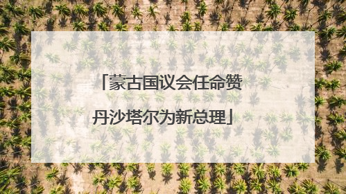 蒙古国议会任命赞丹沙塔尔为新总理