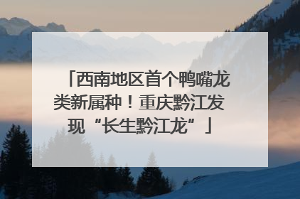 西南地区首个鸭嘴龙类新属种！重庆黔江发现“长生黔江龙”
