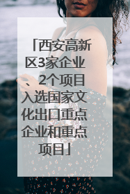 西安高新区3家企业、2个项目入选国家文化出口重点企业和重点项目