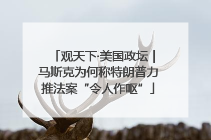 观天下·美国政坛｜马斯克为何称特朗普力推法案“令人作呕”