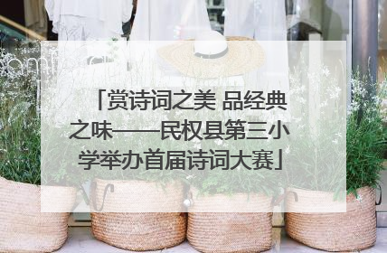 赏诗词之美 品经典之味——民权县第三小学举办首届诗词大赛