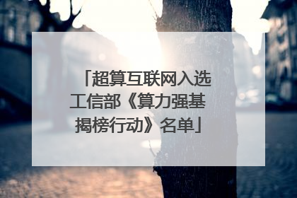 超算互联网入选工信部《算力强基揭榜行动》名单