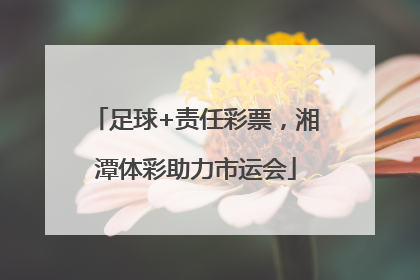 足球+责任彩票，湘潭体彩助力市运会