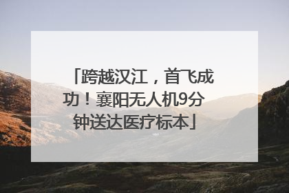 跨越汉江，首飞成功！襄阳无人机9分钟送达医疗标本