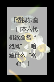 透视东瀛｜日本六代机欲命名“烈风”，暗藏什么“祸心”