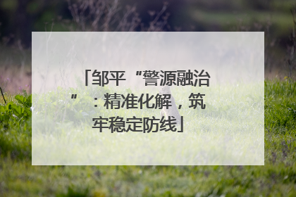 邹平“警源融治”：精准化解，筑牢稳定防线