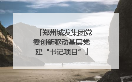 郑州城发集团党委创新驱动基层党建“书记项目”
