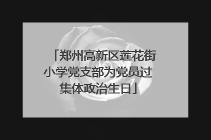 郑州高新区莲花街小学党支部为党员过集体政治生日