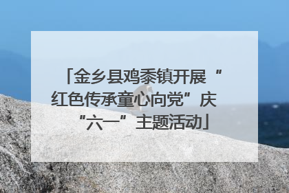 金乡县鸡黍镇开展“红色传承童心向党”庆“六一”主题活动