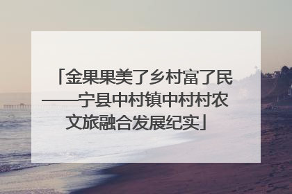 金果果美了乡村富了民——宁县中村镇中村村农文旅融合发展纪实