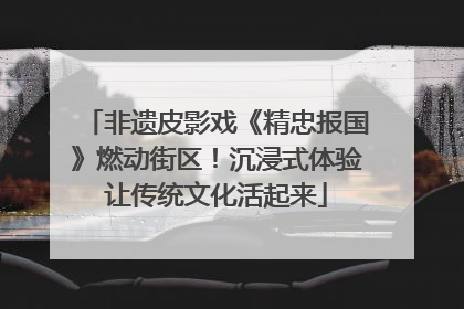 非遗皮影戏《精忠报国》燃动街区！沉浸式体验让传统文化活起来