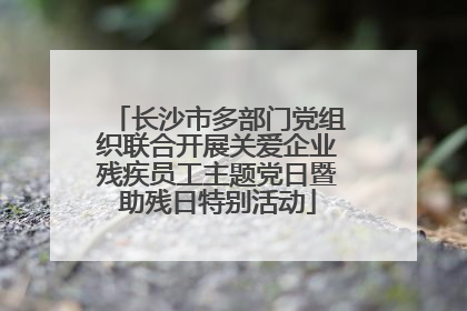 长沙市多部门党组织联合开展关爱企业残疾员工主题党日暨助残日特别活动