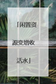 闲置资源变增收活水
