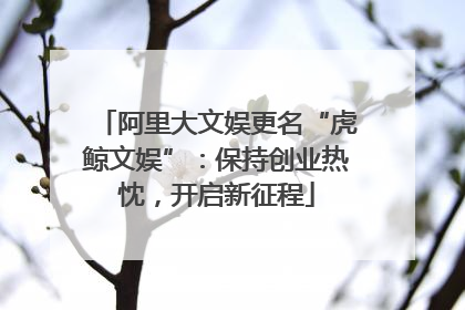 阿里大文娱更名“虎鲸文娱”：保持创业热忱，开启新征程