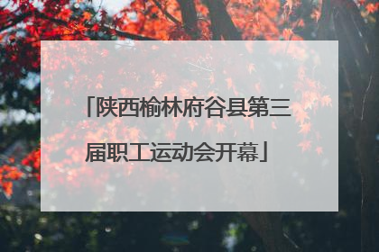 陕西榆林府谷县第三届职工运动会开幕