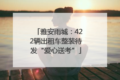 雅安雨城：422辆出租车整装待发“爱心送考”