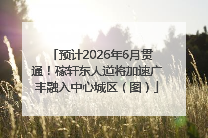 预计2026年6月贯通！稼轩东大道将加速广丰融入中心城区（图）