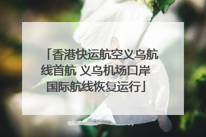 香港快运航空义乌航线首航 义乌机场口岸国际航线恢复运行
