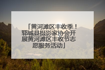 黄河滩区丰收季！郓城县摄影家协会开展黄河滩区丰收节志愿服务活动