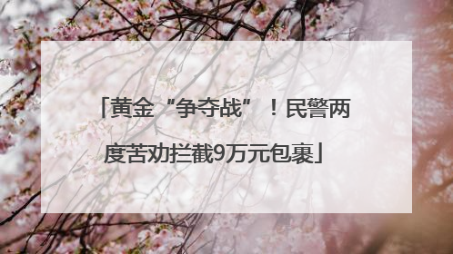 黄金“争夺战”！民警两度苦劝拦截9万元包裹