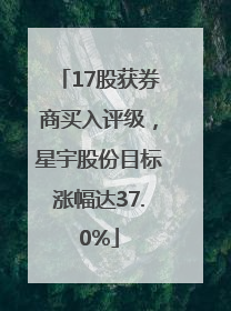 17股获券商买入评级，星宇股份目标涨幅达37.0%