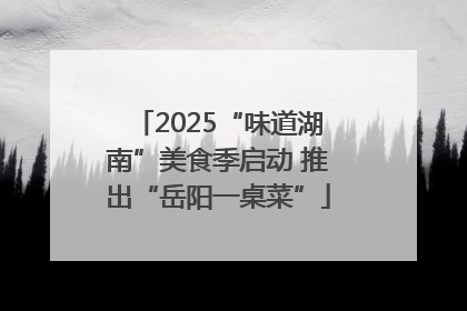 2025“味道湖南”美食季启动 推出“岳阳一桌菜”