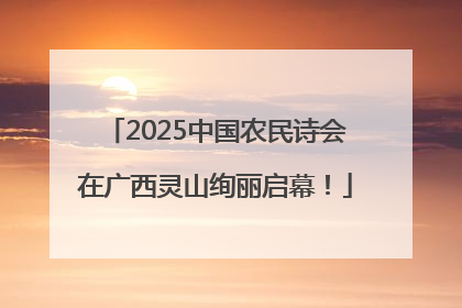 2025中国农民诗会在广西灵山绚丽启幕！