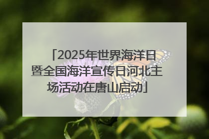 2025年世界海洋日暨全国海洋宣传日河北主场活动在唐山启动