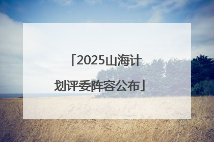 2025山海计划评委阵容公布