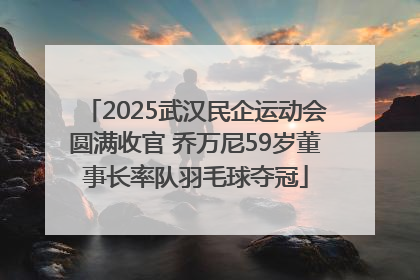 2025武汉民企运动会圆满收官 乔万尼59岁董事长率队羽毛球夺冠