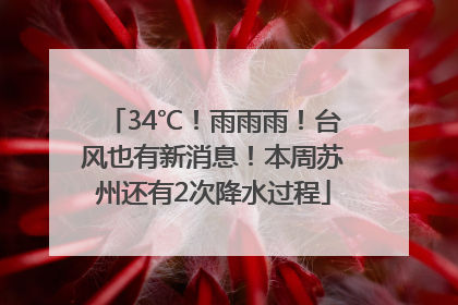 34℃！雨雨雨！台风也有新消息！本周苏州还有2次降水过程