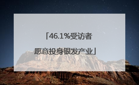 46.1%受访者愿意投身银发产业