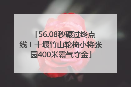 56.08秒碾过终点线！十堰竹山轮椅小将张园400米霸气夺金