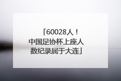 60028人！中国足协杯上座人数纪录属于大连
