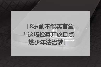 8岁前不能买盲盒！这场检察开放日点燃少年法治梦