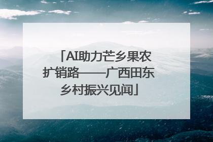 AI助力芒乡果农扩销路——广西田东乡村振兴见闻