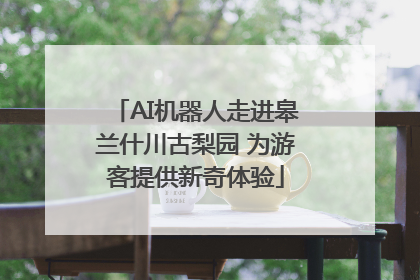 AI机器人走进皋兰什川古梨园 为游客提供新奇体验