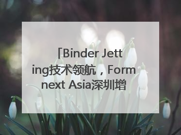 Binder Jetting技术领航，Formnext Asia深圳增材展解锁产业新动能